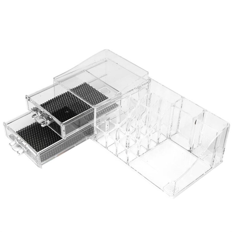 Make-up organizer with drawers, SELENA, 30,6 x 9 x 15,3 cm, Clear