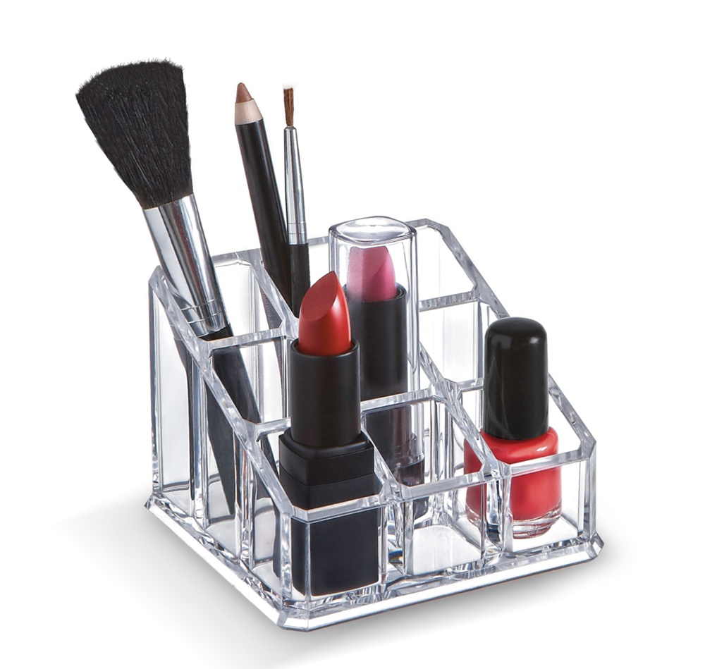 Make up organiser, Small, LIVING, 9 x 9 x h:6,5 cm, Clear