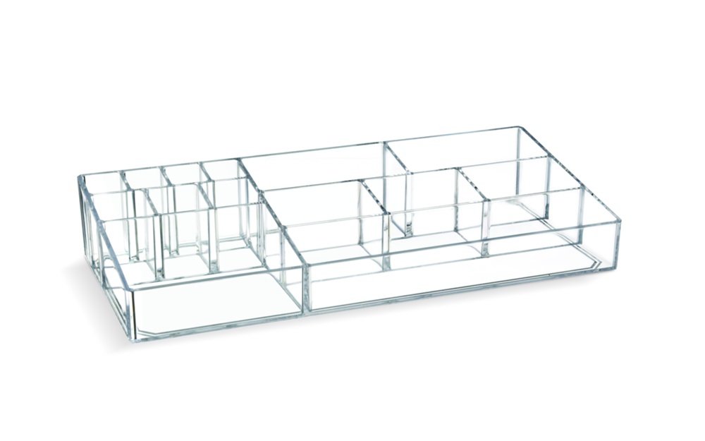 Make up organiser XL, LIVING, 35,5 x 16 x H 6,5 cm, Clear