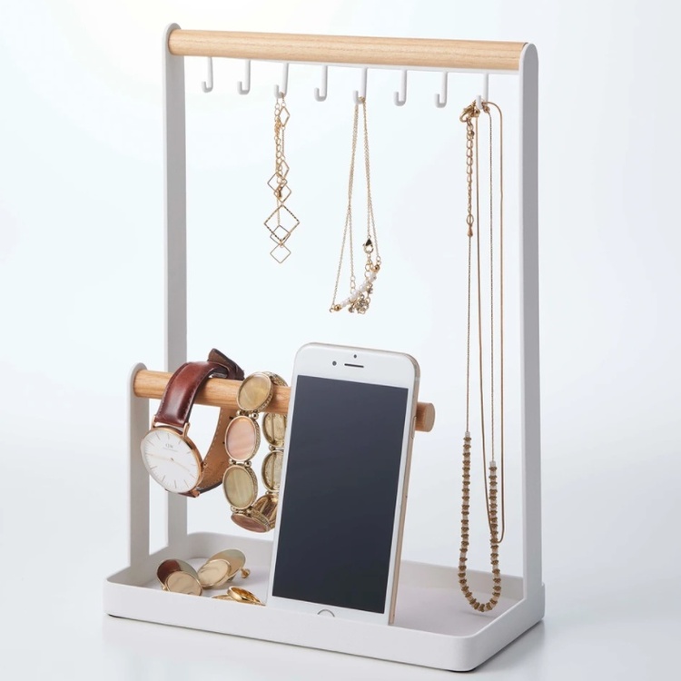 Jewelry & accessories stand, TOSCA, 20 x 10 x H 28,5 cm, Yamazaki, White