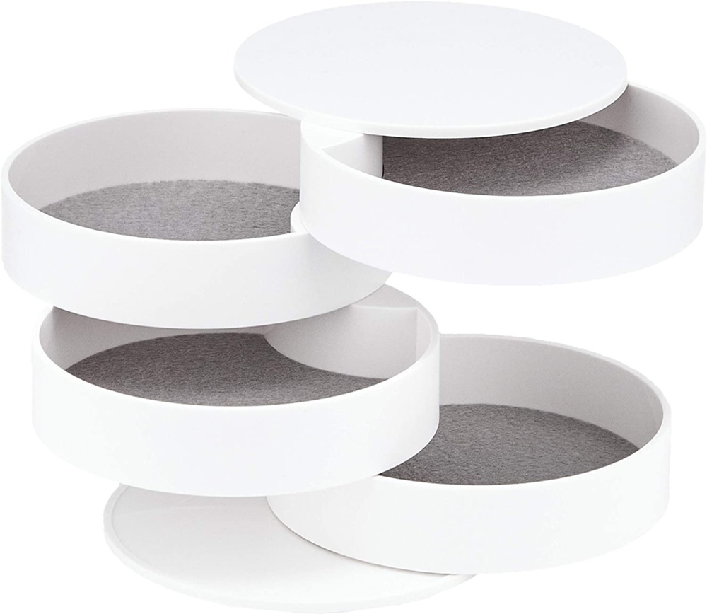 Jewelry box / storage box, TOWER ACCESSORIES TRAY, Yamazaki, White