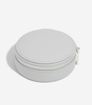 Travel Jewellery Box, Round, STACKERS, Ø 12 x H 4,5 cm, Pebble Grey