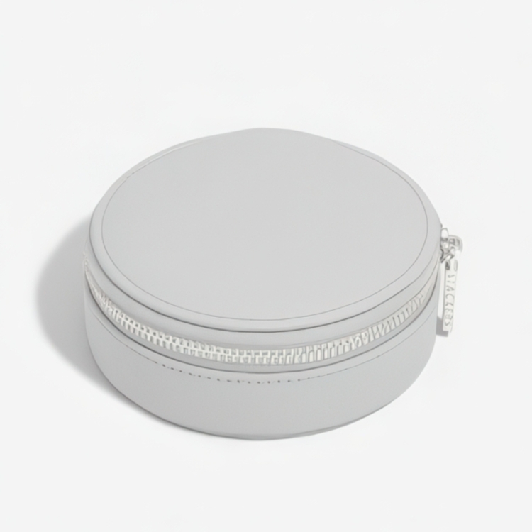 Travel Jewellery Box, Round, STACKERS, Ø 12 x H 4,5 cm, Pebble Grey