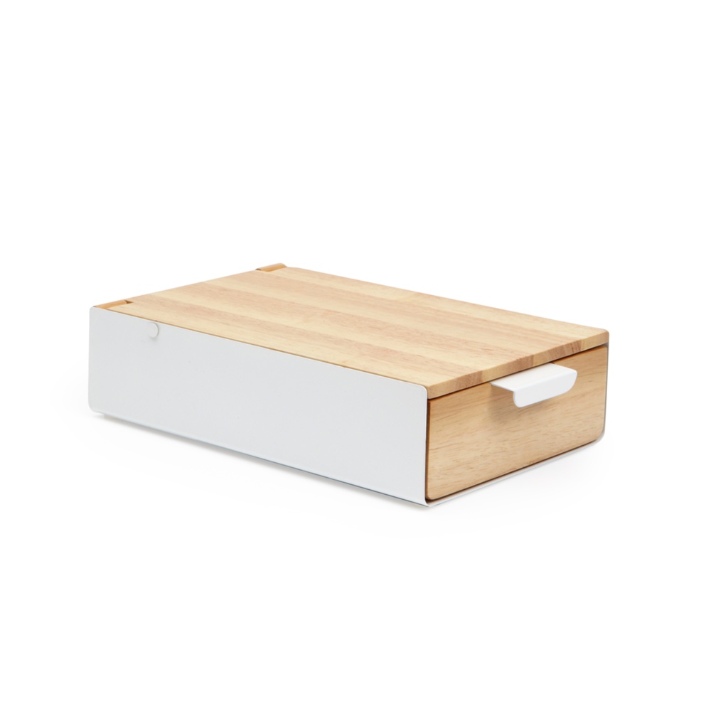 Jewelry box with mirror, REFLEXION, Umbra, 23,5 x 14 x H5,7 cm, Nature / Vit