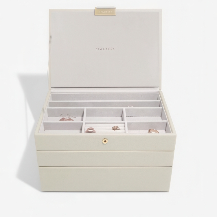 Jewellery Box, 3 layers, CLASSIC STACKERS, 25 x 18 x H 13,7 cm