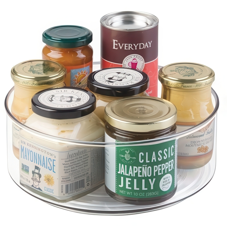 Revolving Spice Rack, LAZY SUSAN, Ø 23 cm, Transparent