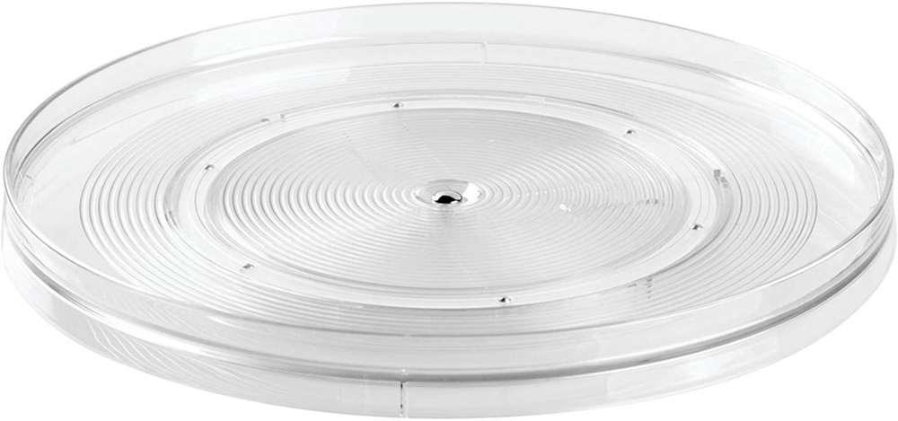 Turntable, Large, LAZY SUSAN LARGE RPET, Low, Ø 35,6 cm, InterDesign, Transparent