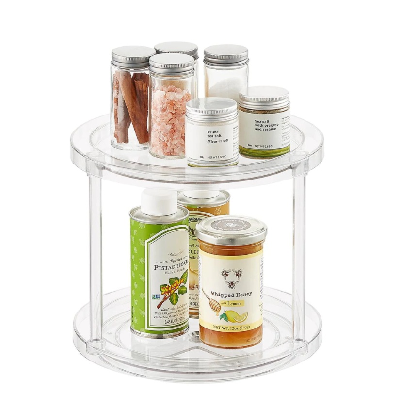 Lazy Susan, 2 Tier, THE HOME EDIT TURNTABLE Ø 24 x H 22,2 cm, Transparent