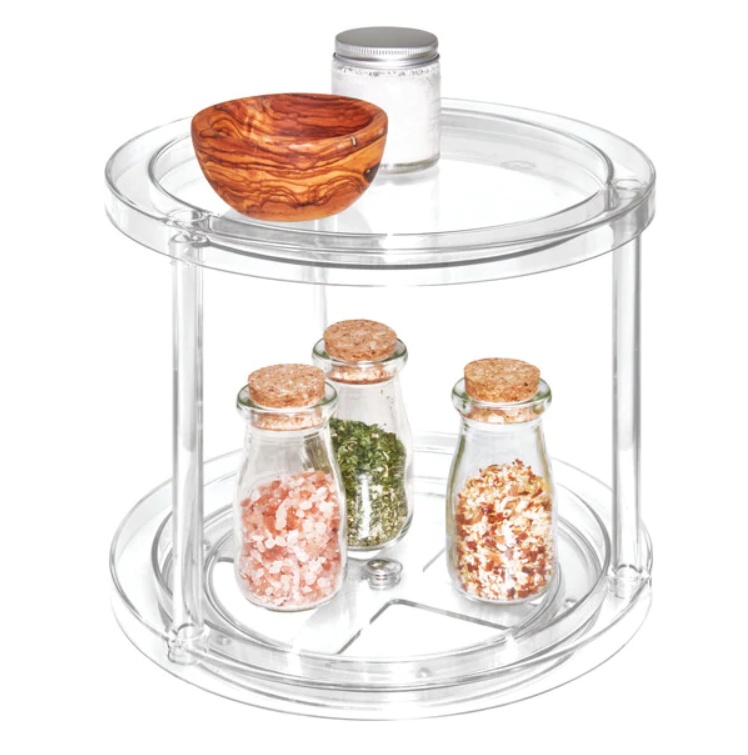 Lazy Susan, 2 Tier, THE HOME EDIT TURNTABLE Ø 24 x H 22,2 cm, Transparent