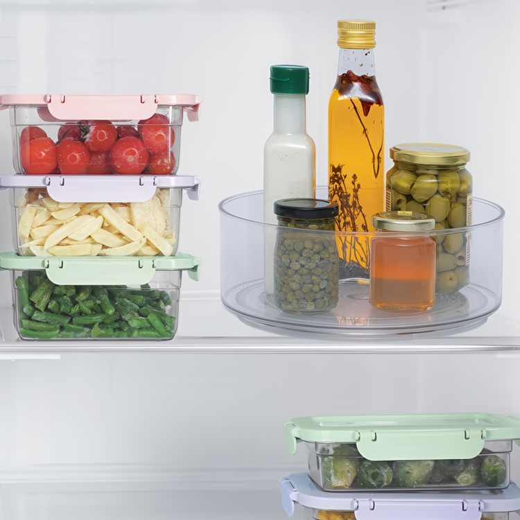 Lazy Susan Bin, PLATEU ROTATIF, Ø 23 cm, Transparent