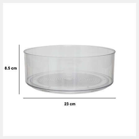 Lazy Susan Bin, PLATEU ROTATIF, Ø 23 cm, Transparent