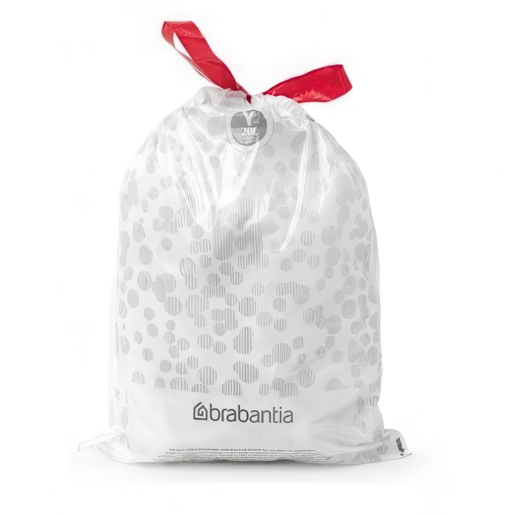 Caddy Liners, 20 L Set of 10, BRABANTIA BIN LINERS CODE Y, White