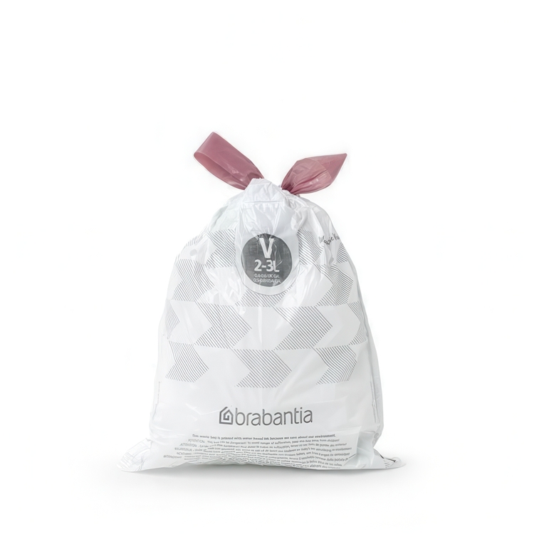 Caddy Liners, 2-3 L Set of 10, BRABANTIA BIN LINERS CODE V, White