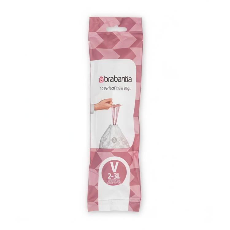 Caddy Liners, 2-3 L Set of 10, BRABANTIA BIN LINERS CODE V, White