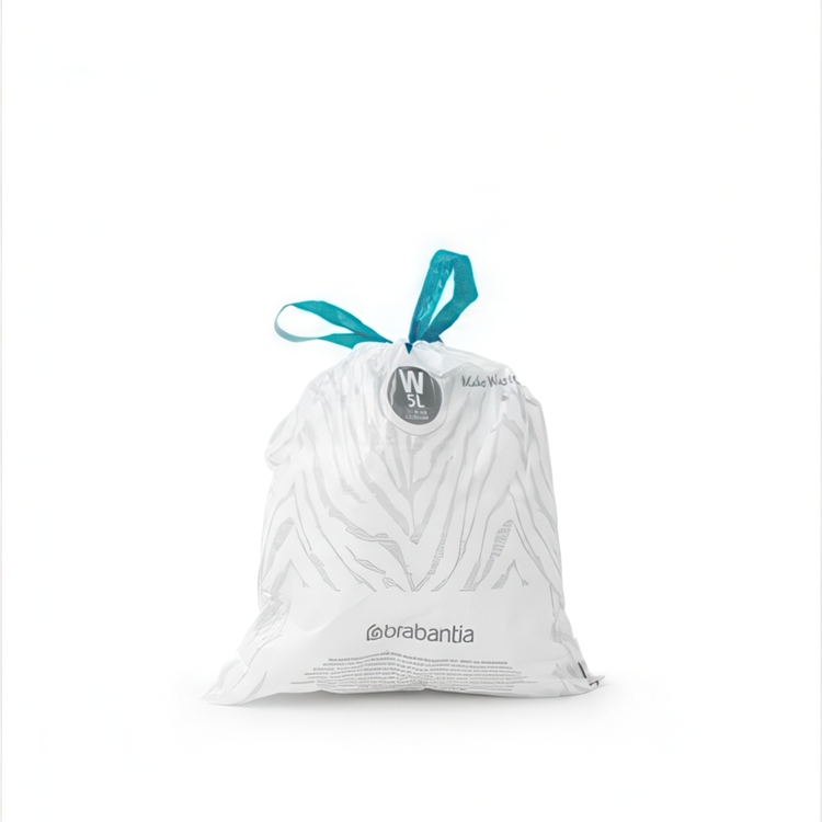 Caddy Liners, 5 L Set of 10, BRABANTIA BIN LINERS CODE W, White