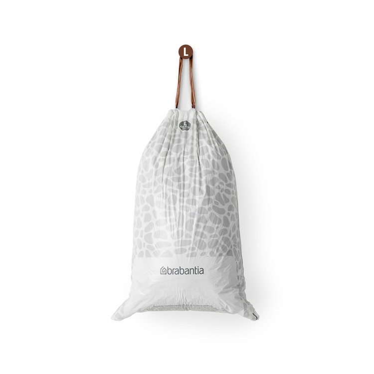 Caddy Liners, Extra strong, 40 - 45 L, Set of 20, BRABANTIA BIN LINERS CODE L, White