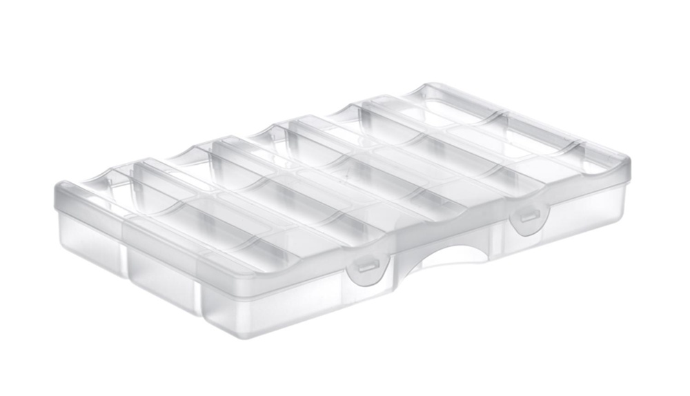 Box with lid, 12 Compartments, SMARTSTORE ORGANIZER SMALL, 25 x 16 x H4 cm, Clear