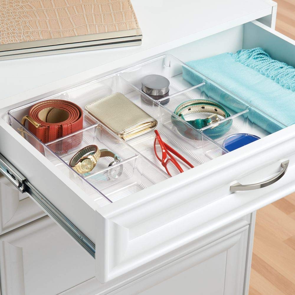 Organiser Tray, 7 SECTION, 34,3 x 33 x H 5,7 cm, Clear
