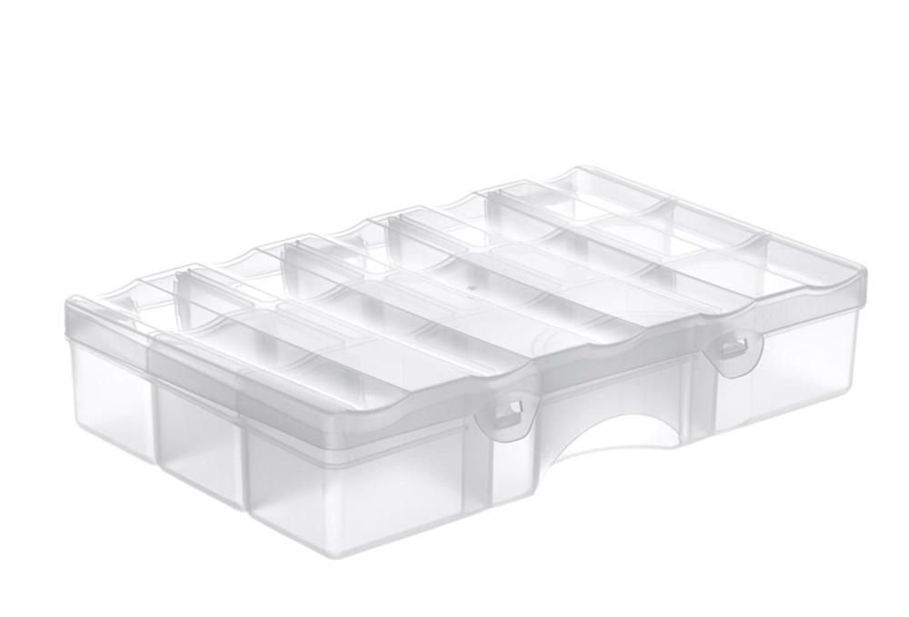 Box with lid, 13 Compartments, SMARTSTORE ORGANIZER MEDIUM, 29 x 19 x H6 cm