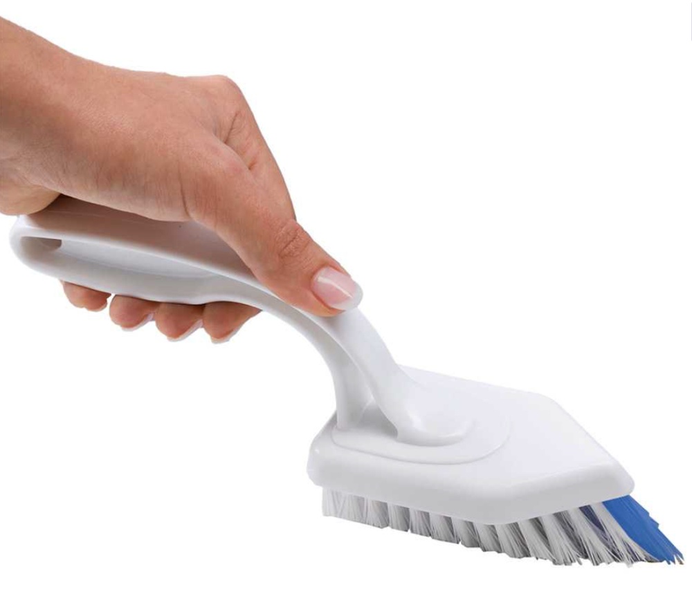 Specially shaped brush, PROFI GROUT BRUSH, White / Blue