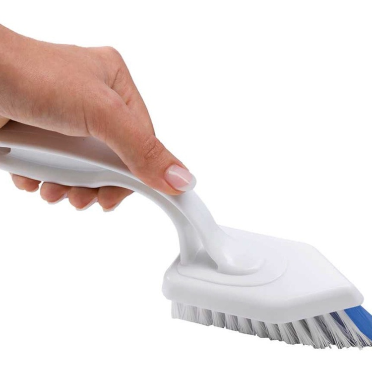 Specially shaped brush, PROFI GROUT BRUSH, White / Blue