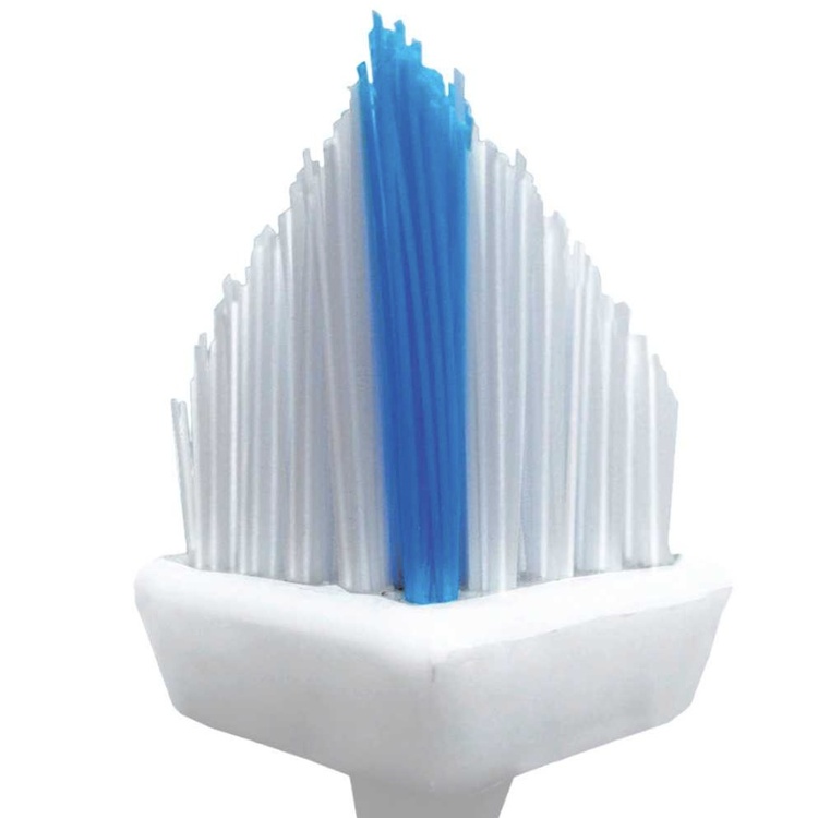 Specially shaped brush, PROFI GROUT BRUSH, White / Blue