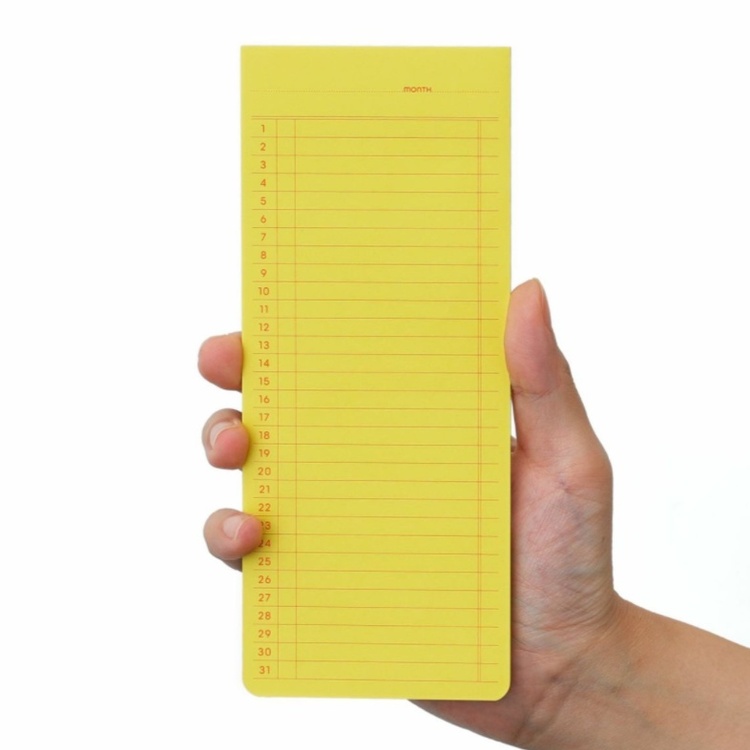 Memo Stickers, PENCO STICKY PAD MONTHLY, 7,4 x H 18 cm