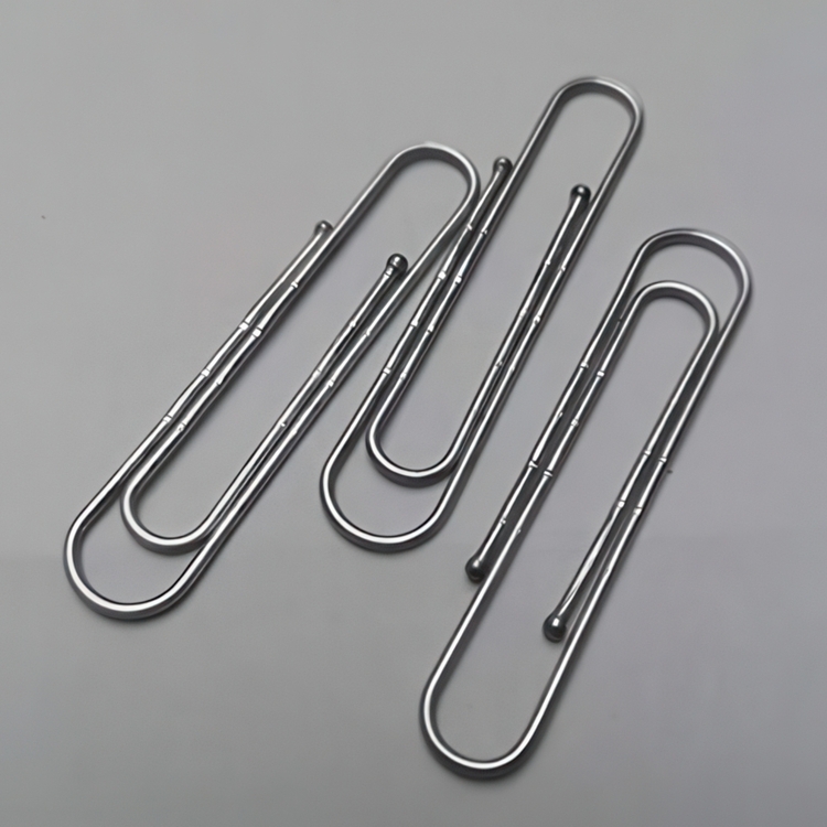 Paper Clips in metal, set of 75, BIG PACK CLASSIC XXL, Silver