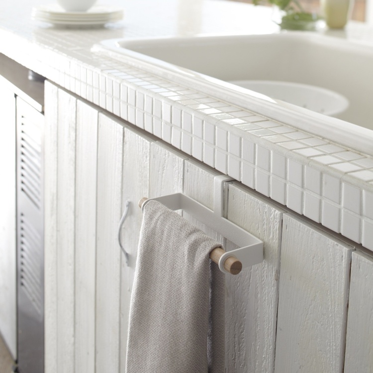 Kitchen Towel Hanger, TOSCA, Yamazaki, Small, White
