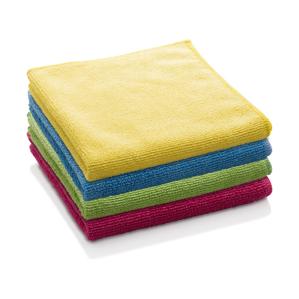 Cleaning cloths ,Set of 4, GENERAL PURPOSE CLOTHS, 32 x 32cm, Yellow /Green / Blue / Pink