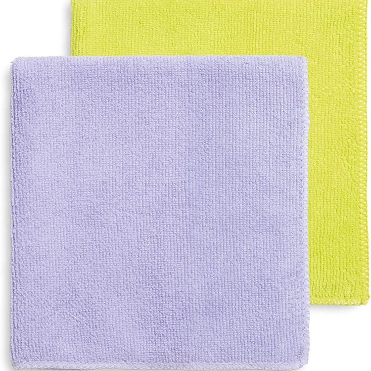 Cleaning cloths in Microfibre, Set of 2, Large, BAYETAS DE MICROFIBA XL , 38 x 36 cm, Yellow / Purple