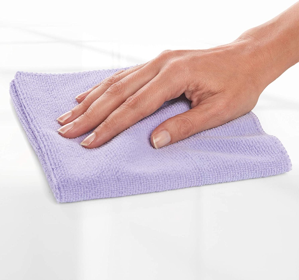 Cleaning cloths in Microfibre, Set of 2, Large, BAYETAS DE MICROFIBA XL , 38 x 36 cm, Yellow / Purple