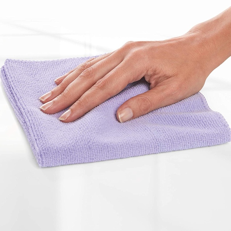 Cleaning cloths in Microfibre, Set of 4, Large, BAYETAS DE MICROFIBA XL, 38 x 36 cm, Yellow / Purple / Blue / Pink