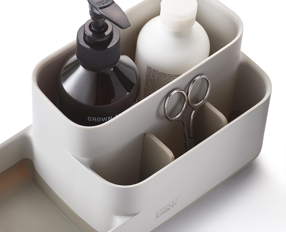 Bathroom Organiser, EASY STORE CADDY ECRU, 25 x 12 x H 11,6 cm, Joseph Joseph, Lifgt Grey