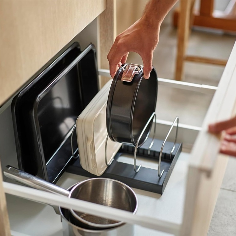 Rack for Trays, BAKWARE ORGANISER, Joseph Joseph, 32,5 x 20,6x H 12,7 cm, Grey/ Silver