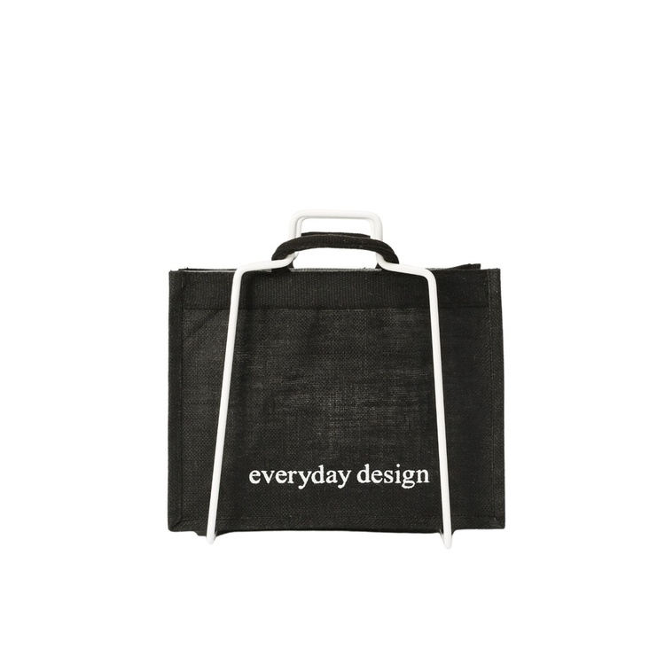 Bagholder for recycling, Small, LAHTII, 26 x 25 x H 35 cm, White