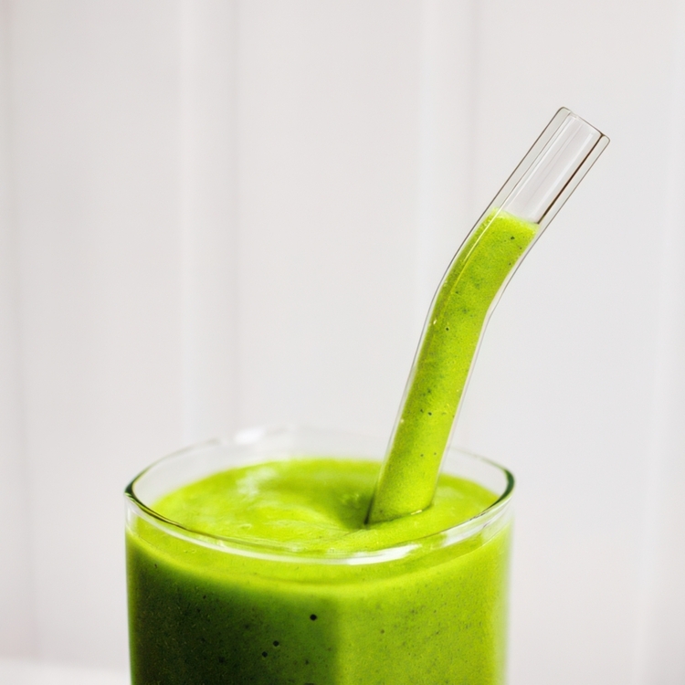 Drinking Straws in glas, reusable, GLASS STRAWS, Set of 6, Clear