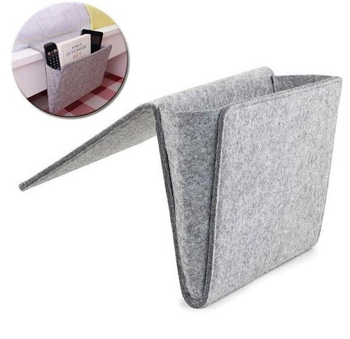Storage Pocket, KIKKERLAND SMALL FELT BED SIDE CADDY, Grey