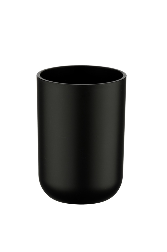 Toothbrush holder / mug, BRASIL, Ø 7,3 x H 10,3 cm, Black