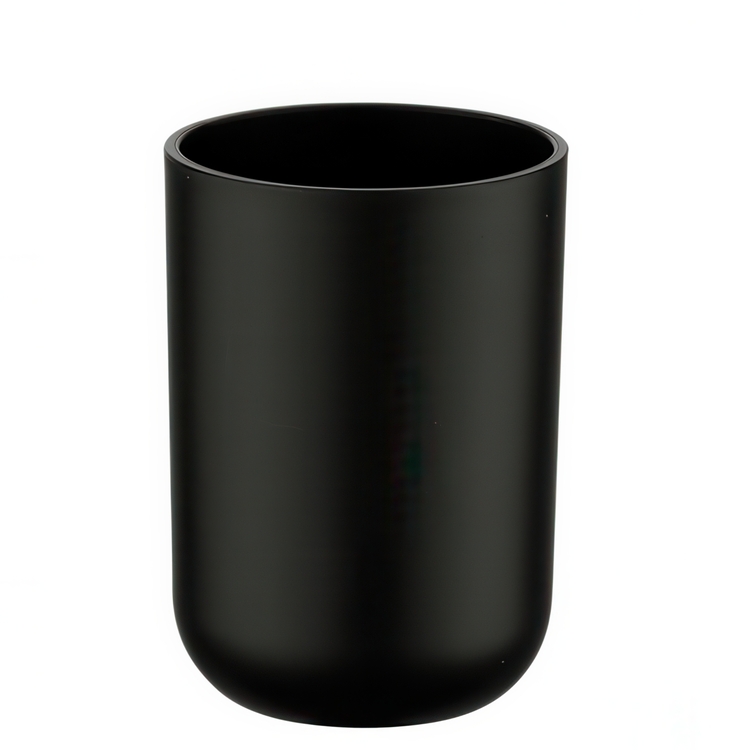 Toothbrush holder / mug, BRASIL, Ø 7,3 x H 10,3 cm, Black