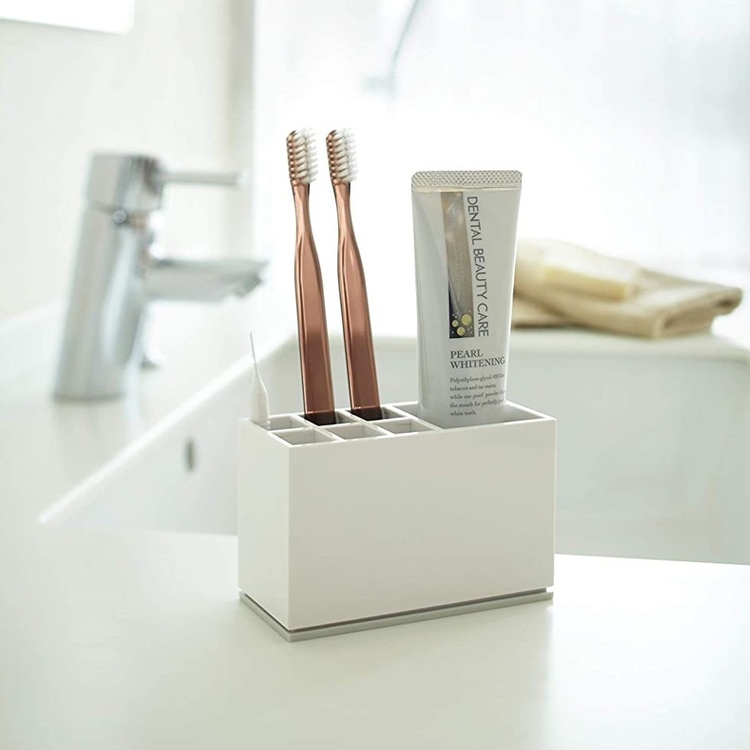 Toothbrush holder, YAMAZAKI MIST, 11 x 5 x H 7 cm, White