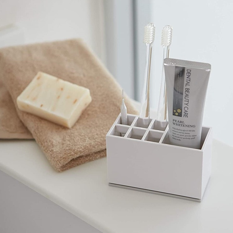 Toothbrush holder, YAMAZAKI MIST, 11 x 5 x H 7 cm, White