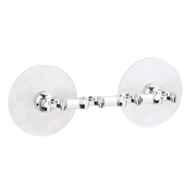 Toothbrush holder with suction cup, GIA, Inter Design, Silver