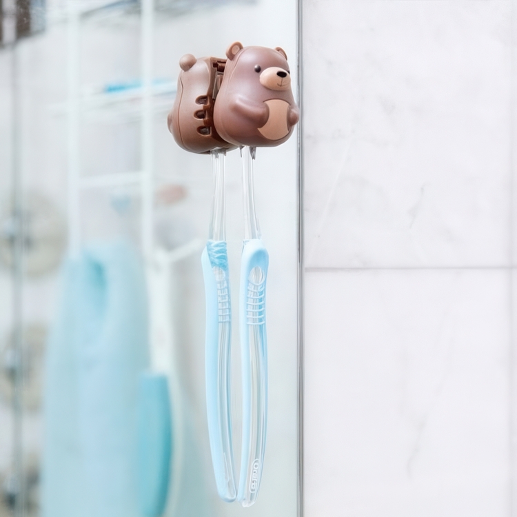 Toothbrush holder with suction, BEAR, Kikkerland