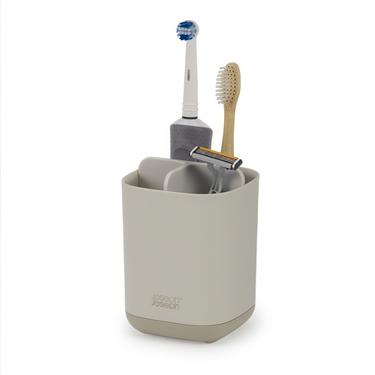  Caddy for electric toothbrushes, EASY STORE ECRU, 9 x 9 x H 12,7 cm Joseph Joseph, Light Grey