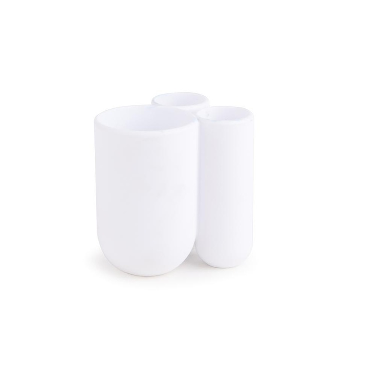 Toothbrush Holder / Pen cup, TOUCH, 10 x 8 x H 10 cm, Umbra, vit