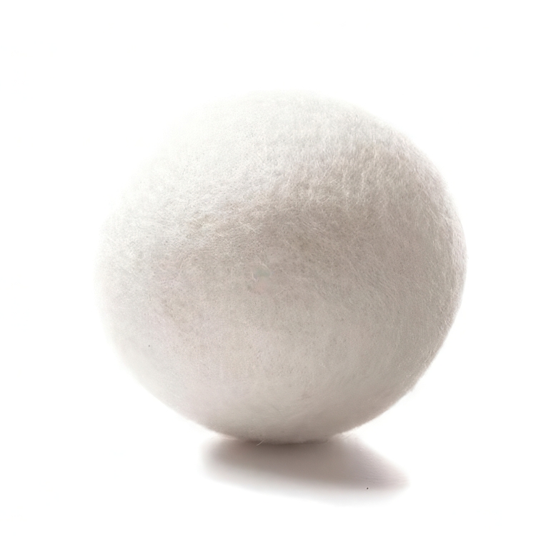 Drying balls in wool for the dryer, Set of 3, SFERE DI LANA, Ø 7 cm, White