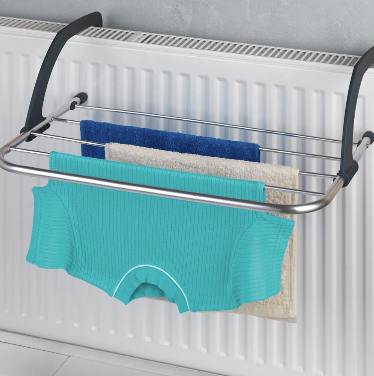  Drying Rack / Balcony Table, WÄSCHETROCKNER, Silver / Grey