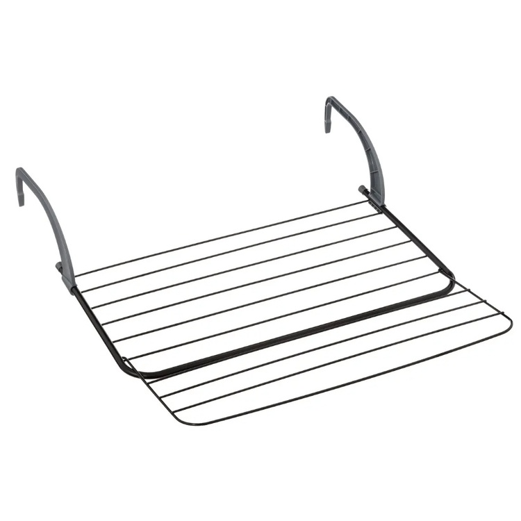 Drying rack, EXTENDING AIRER, 60 x 55 x H 13 cm, Black