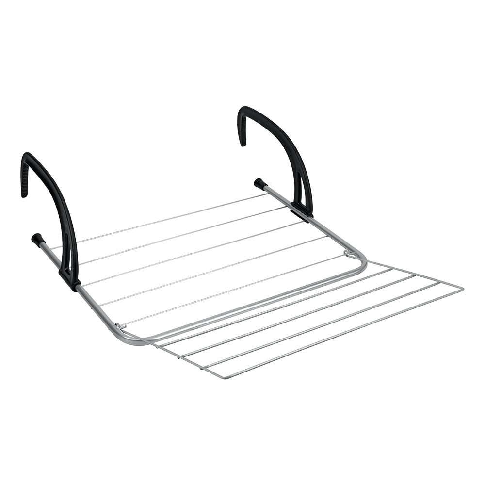 Drying rack, SERAM, 52 x 84 x H 20 cm, Silver / Black